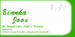 bianka joos business card